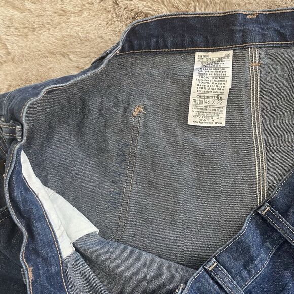 Carhartt Men FR Flame Resistant Relaxed Fit Jeans Denim 2112CAT2 Size 46x32 Work - Picture 6 of 16